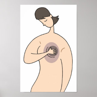 Poster Imagem de conscientização sobre o câncer de mama.