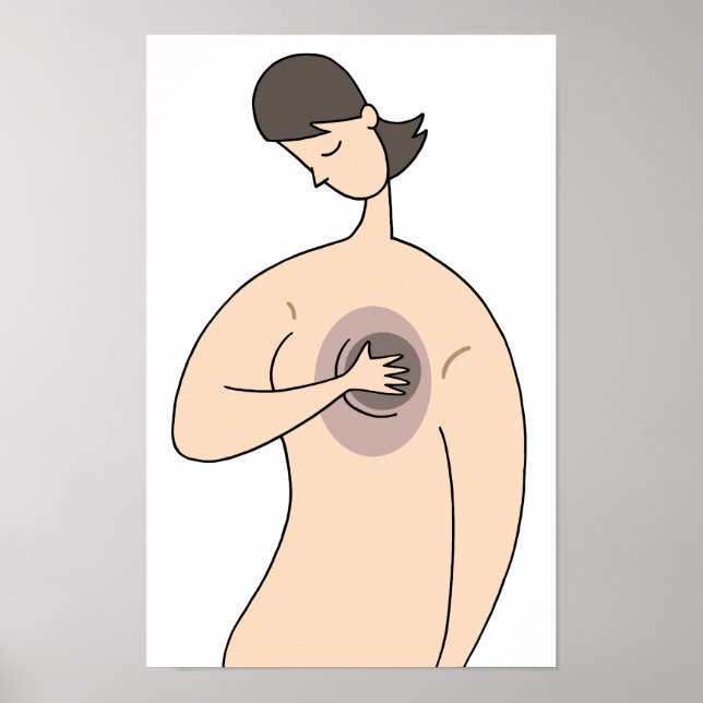 Poster Imagem de conscientização sobre o câncer de mama. (Frente)