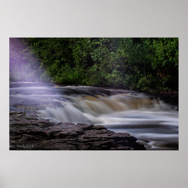 Poster Imagem de cor do cheio das famosas cataratas (Frente)