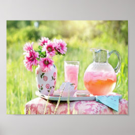 Poster Imagem de limonada rosa