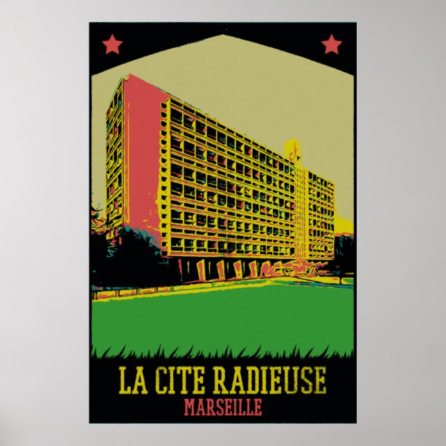 Poster Imagem de Marselha Cite Radieuse França (Frente)