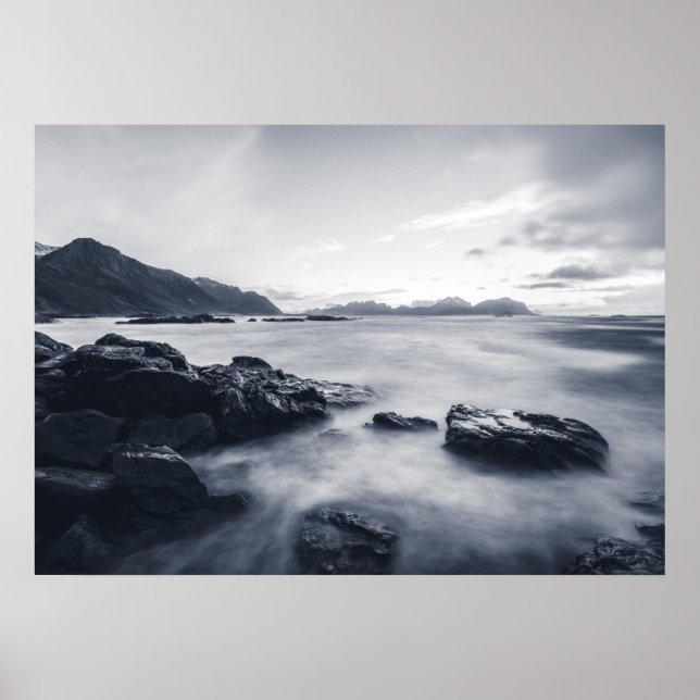 Poster Imagem de Paisagem Monocromática de Capa (Frente)