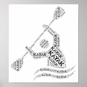 Poster Imagem de palavra Kayak
