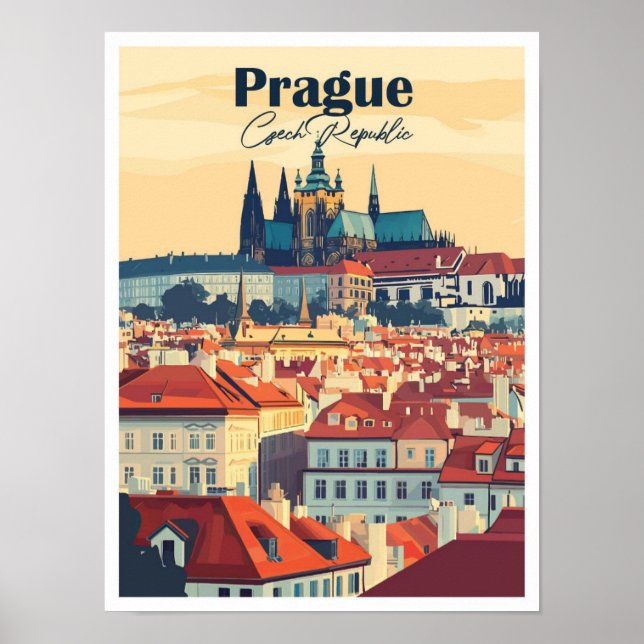 Poster Imagem de Praga Trabalho de arte Viagem Place (Frente)