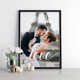 Poster Imagem de Sobreposição "Amor" do Script Elegante