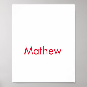 Poster Imagem de texto colorido adicione seu nome