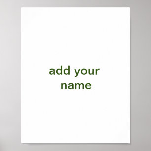 Poster Imagem de texto colorido simples adicione seu nome
