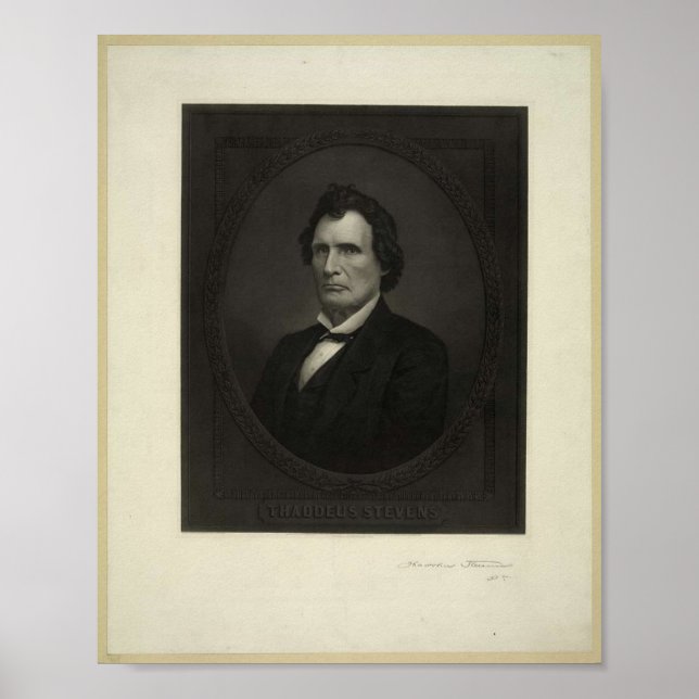 Poster Imagem de Thaddeus Stevens, 1867 (Frente)