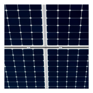 Pôster Imagem de um painel de energias solares engraçado