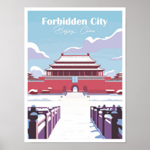 Poster Imagem de Viagem da Cidade Proibida na China