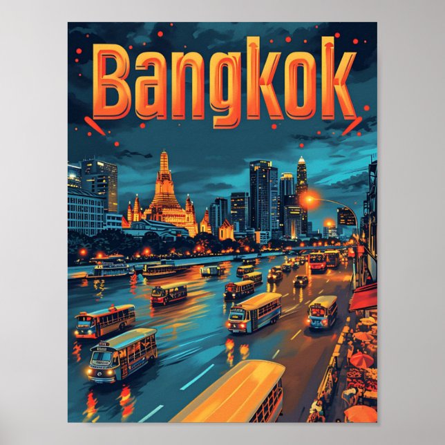 Poster Imagem de Viagem de Arte em Bangkok na Tailândia (Frente)