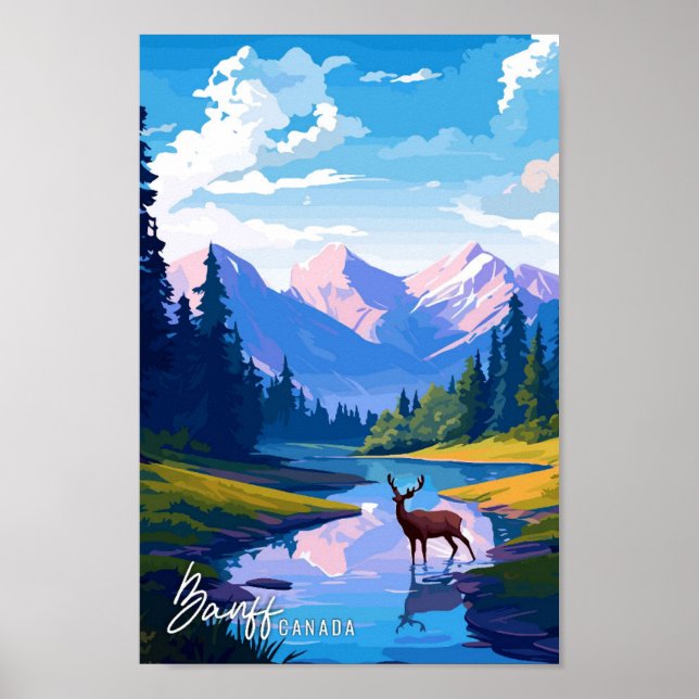 Poster Imagem de viagem do Banff National Park Canada (Frente)