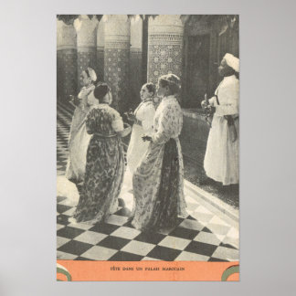 Pôster Imagem de vintagem de réplica, Marraquexe, Maroc