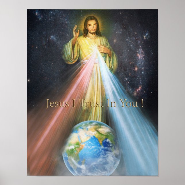 Poster Imagem Devocional do Compaixão divino. (Frente)