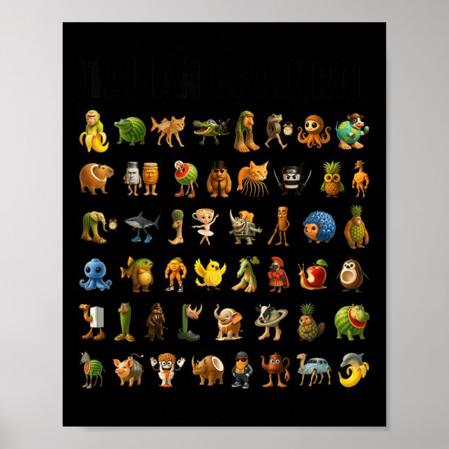 Poster Imagem do Brainrot Gen-z Memória Engraçado Cristo  (Frente)