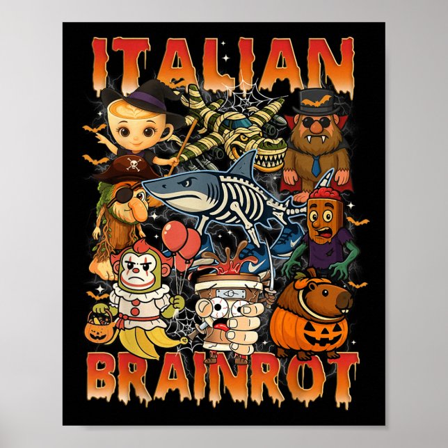 Poster Imagem do Brainrot Italiano Halloween C (Frente)