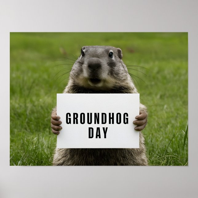 Poster Imagem do dia do Groundhog (Frente)