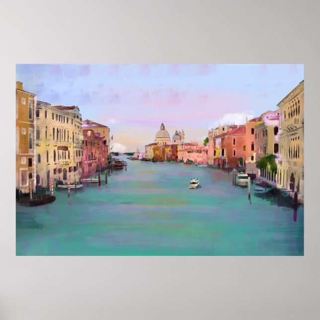 Poster Imagem do Grande Canal de Veneza (Frente)