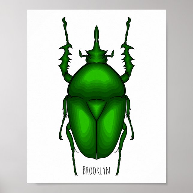 Poster Imagem do inseto Mecynorhina torquata (Frente)