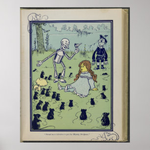 Pôster Imagem do livro de crianças de mágico de Oz da