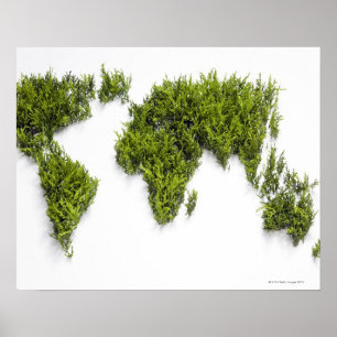 Pôster imagem do mapa do mundo