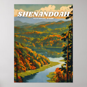 Poster Imagem do Parque Nacional de Shenandoah, retrorada