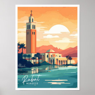 Poster Imagem do Viagem da África do Rabat Marrocos