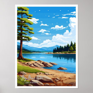 Poster Imagem do Viagem de Arte do Big Bear Lake Californ