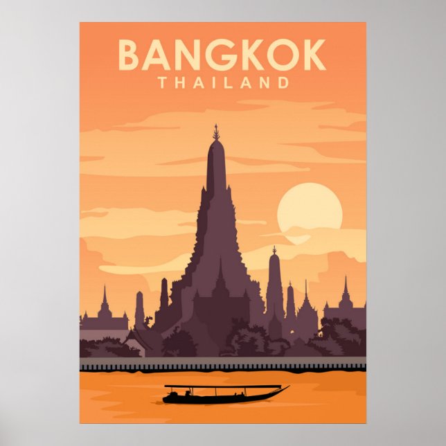 Poster Imagem do Viagem digital da Tailândia em Bangkok (Frente)