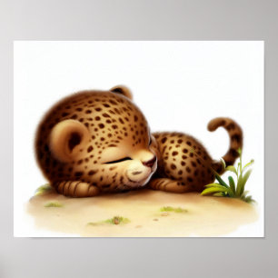 Poster Imagem em aquarela 3D de Chita