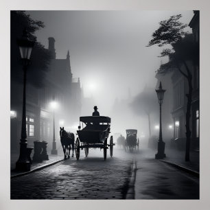 Poster Imagem em preto e branco dos velhos tempos