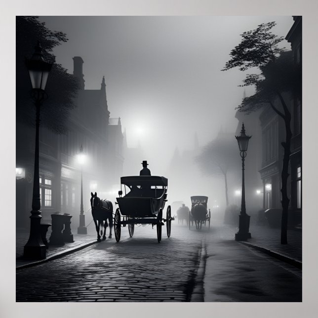 Poster Imagem em preto e branco dos velhos tempos (Frente)