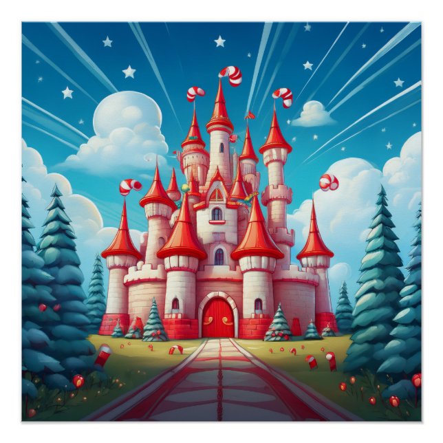 Pôster Imagem Fantasia de um Castelo de Cana-de-Açúcar (Frente)