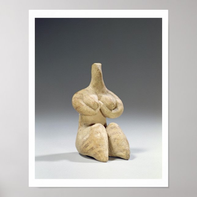 Pôster Imagem feminina no estilo Halaf, c.4500 BC (ter (Frente)