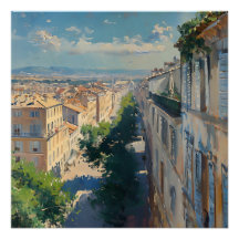 Imagem impressionista de Mompellier por volta de 1