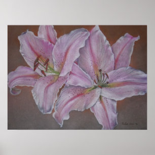 Poster Imagem original da arte do realista da flor