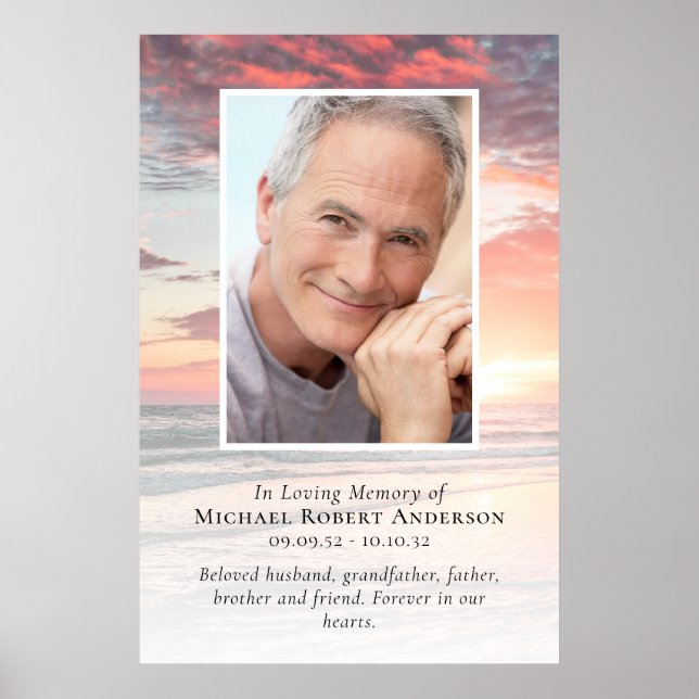 Poster Imagem Sunset Orçamento 2ftx3ft Funeral Sinal de B (Frente)