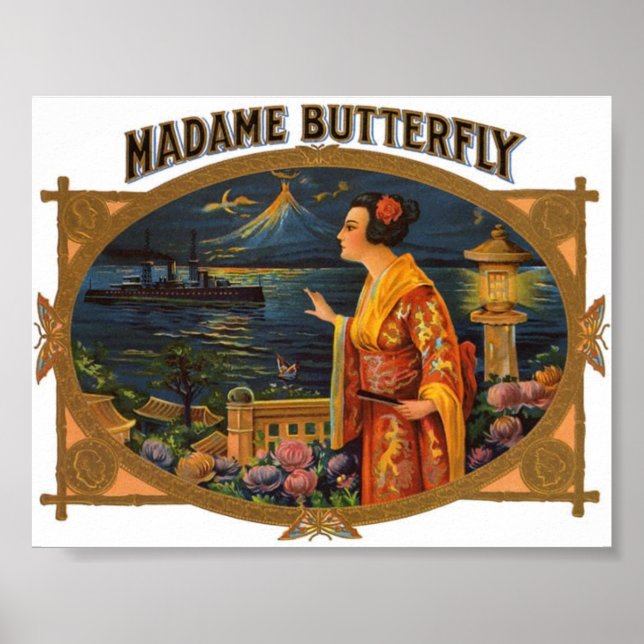 Poster Imagem Vintage - Madame Butterfly (Frente)