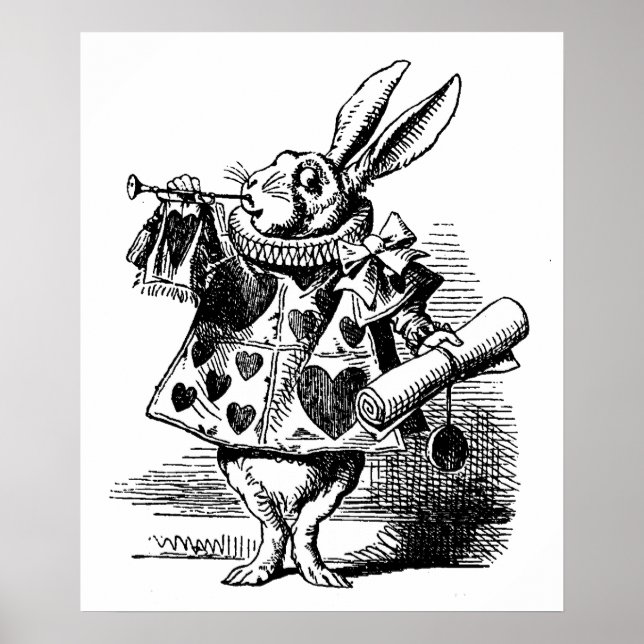 Poster Imagem vítrea Alice no País das Maravilhas (Frente)