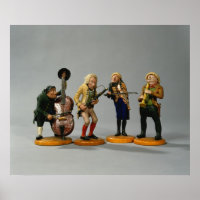Imagens caricaturais de músicos