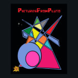 Poster Imagens de Plutão<br><div class="desc">Mergulhe sua mente nessa imagem gentil que explora os mistérios do espaço e as incertezas de Plutão. Inclua-se no extraordinário com esta imagem de arte "Pictures from Pluto" de abstrato: MikeHottArt.com! Artesanato original que você não encontrará em nenhum outro lugar.</div>