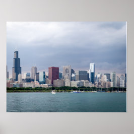 Poster Imagens do Skyline de Chicago de tirar o fôlego