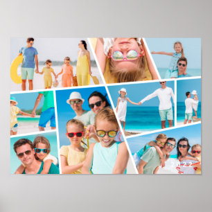 Poster  Imagens Personalizadas Modernas 9 Fotos de Colage