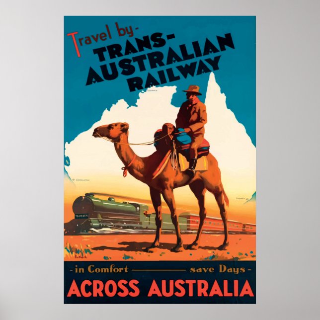 Poster Imagens Vintage Atualizadas Australianas (Frente)