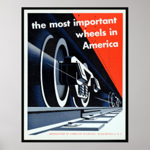 Poster Imagens Vintage Impressas do Comboio Imagem Estéti