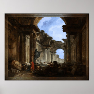 Poster Imaginary View of the Grand Gallery of the Louvre