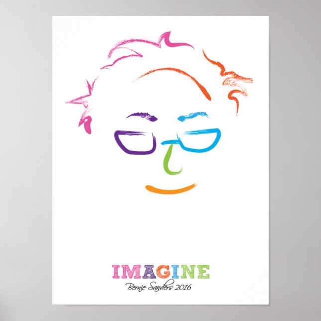 Pôster Imagine Bernie Sanders 2016 (Frente)