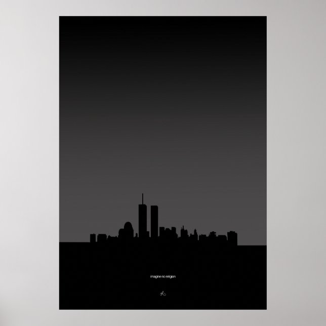 Poster Imagine No Religião World Trade Center (Frente)