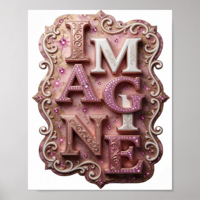 Poster Imagine Rosa Elegante (Frente)