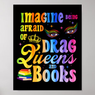 Poster Imagine Ter Medo de Drag Queens e Livros LGBT